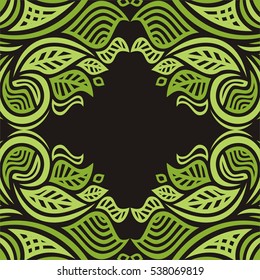 Beautiful nature background of leaves. Vector illustration.