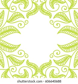 Beautiful nature background of leaves. Vector illustration.