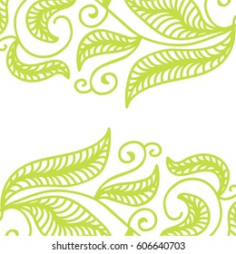 Beautiful nature background of leaves. Vector illustration.
