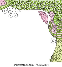 Beautiful nature background. Vector illustration.