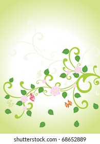 beautiful nature background, vector illustration