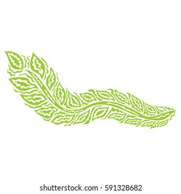 Beautiful nature branch. Vector illustration.