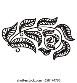 Beautiful nature branch. Vector illustration.