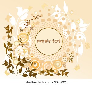 Beautiful nature decoration floral vector background