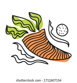 Beautiful nature decorative element. Abstract carrot. Vector illustration