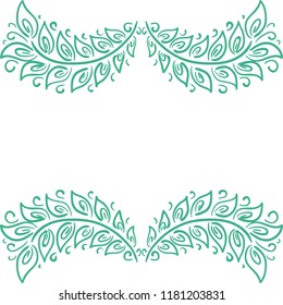 Beautiful nature decorative element of leaves. Vector illustration