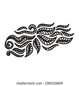 Beautiful nature decorative element of leaves. Vector illustration