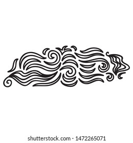 Beautiful nature decorative element of leaves. Vector illustration