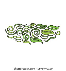 Beautiful nature decorative element of leaves. Vector illustration