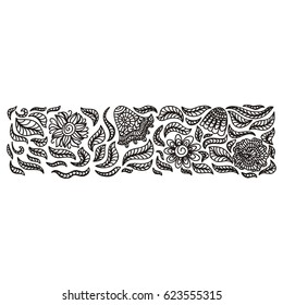 Abstract Seamless Lace Pattern Flowers Butterflies Stock Vector ...