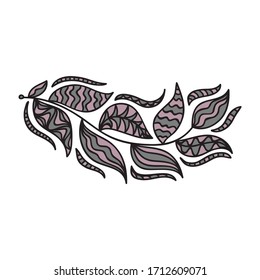 Beautiful nature decorative element. Pattern branch. Vector illustration