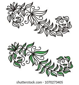Beautiful nature decorative element. Vector illustration
