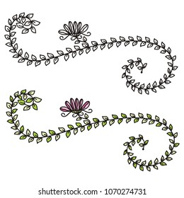 Beautiful nature decorative element. Vector illustration