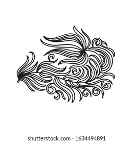 Beautiful nature decorative element. Vector illustration