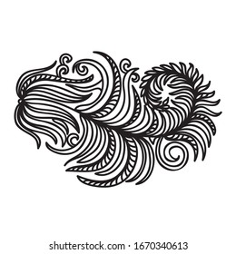Beautiful nature decorative element. Vector illustration