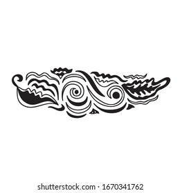 Bonito elemento decorativo natural. Ilustración del vector