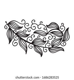 Bonito elemento decorativo natural. Ilustración del vector