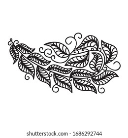 Bonito elemento decorativo natural. Ilustración del vector