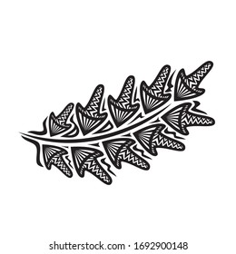 Bonito elemento decorativo natural. Ilustración del vector