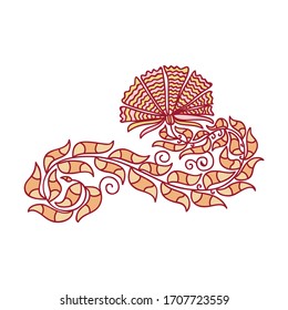 Beautiful nature decorative element. Vector illustration