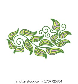 Bonito elemento decorativo natural. Ilustración del vector