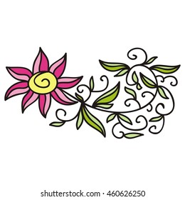 Beautiful nature decorative element. Vector illustration.
