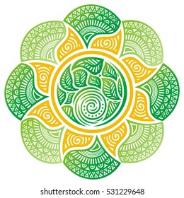 Beautiful nature decorative element. Vector illustration.