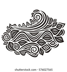 Beautiful nature decorative element. Vector illustration.