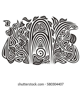 Beautiful nature decorative element. Vector illustration.