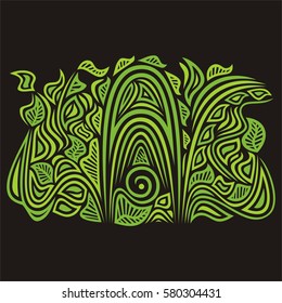 Beautiful nature decorative element. Vector illustration.