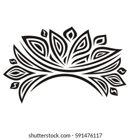 Beautiful nature decorative element. Vector illustration.