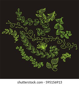 Beautiful nature decorative element. Vector illustration.