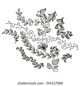 Beautiful nature decorative element. Vector illustration.