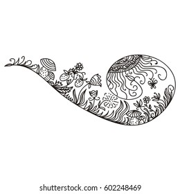 Beautiful nature decorative element. Vector illustration.