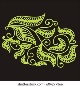 Beautiful nature decorative element. Vector illustration.