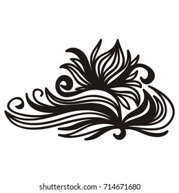 Beautiful nature decorative element. Vector illustration.