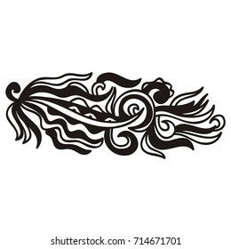 Beautiful nature decorative element. Vector illustration.