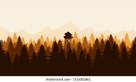 beautiful nature forest vector background