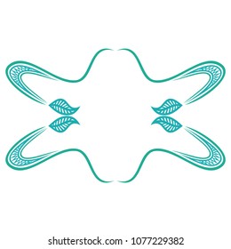 Beautiful nature frame of leaves. Vector illustration