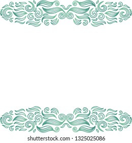Beautiful nature frame of leaves. Vector illustration