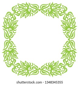 Beautiful nature frame of leaves. Vector illustration