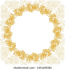 Beautiful nature frame of leaves. Vector illustration