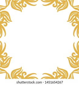 Beautiful nature frame of leaves. Vector illustration