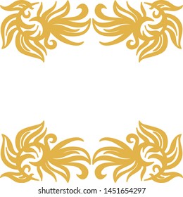 Beautiful nature frame of leaves. Vector illustration