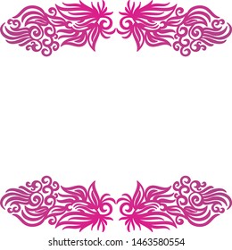 Beautiful nature frame of leaves. Vector illustration