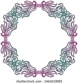 Beautiful nature frame of leaves. Vector illustration