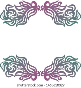 Beautiful nature frame of leaves. Vector illustration
