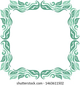 Beautiful nature frame of leaves. Vector illustration