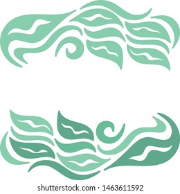 Beautiful nature frame of leaves. Vector illustration