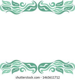 Beautiful nature frame of leaves. Vector illustration